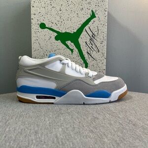 Nike Air Jordan 4 RM White/Neutral Grey-White Blue Men's Shoe Size 10 FQ7939-104